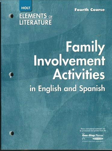 Book Elements of Literature, Grade 10 Family Involvement Activities in English and Spanish free