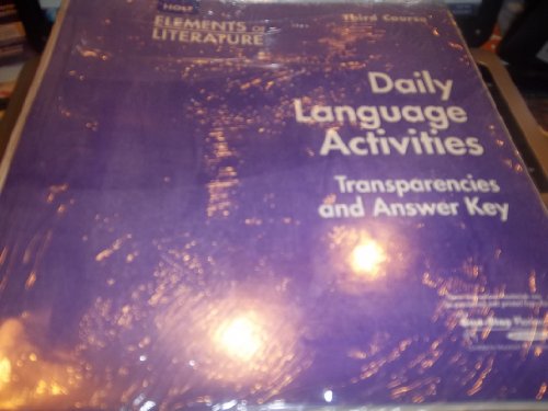 Book Daily Language Activities - Third Course (Holt Elements of Literature) free