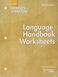 Book Elements of Literature: Language Handbook Worksheets Grade 7 First Course free