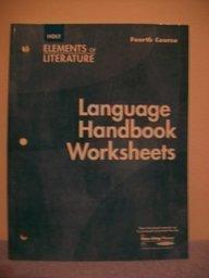 Book Elements of Literature, 4th Course: Language Handbook Worksheets, Grade 10 free