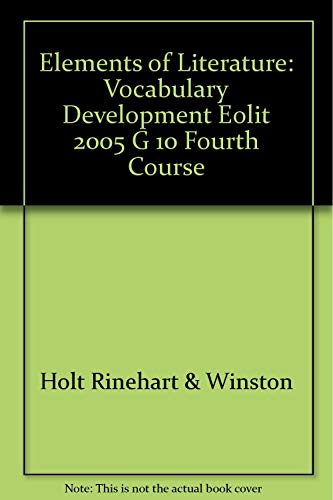 Book Elements of Literature: Vocabulary Development Fourth Course free