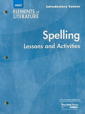Book Spelling Lessons and Activities, Introductory Course (Elements of Literature) free