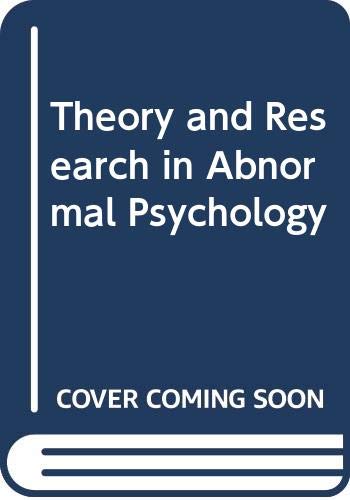 Book Theory and research in abnormal psychology, free