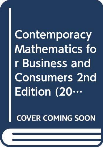 Book Contemporacy Mathematics For Business And Consumers 2nd Edition (2002) free