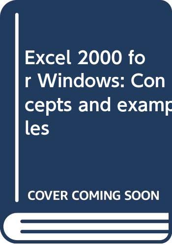 Book Excel 2000 for Windows: Concepts and examples free