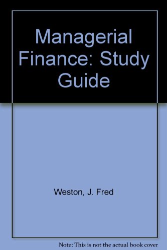 Book Study Guide to Accompany: Managerial Finance free