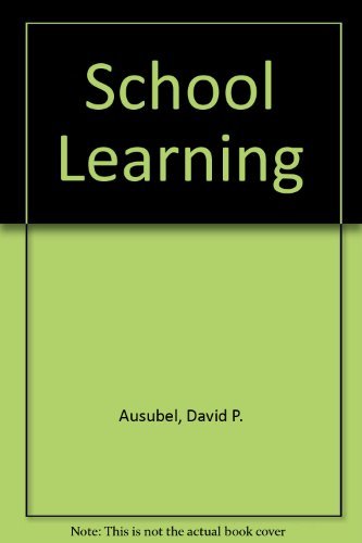 Book School learning;: An introduction to educational psychology free