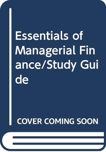 Book Essentials of Managerial Finance/Study Guide free