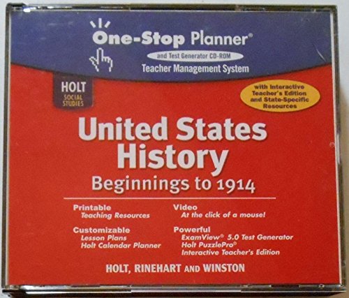 Book United States History: Teacher One-stop Cd-rom Beginnings To 1914 free