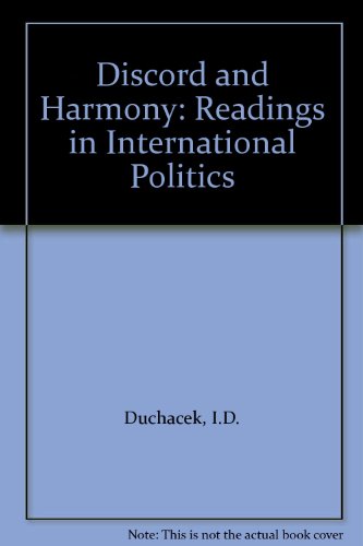 Book Discord And Harmony;: Readings In International Politics free