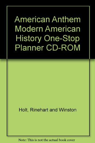 Book American Anthem, Modern American History: One-stop Planner Cd-rom With Test Generator free