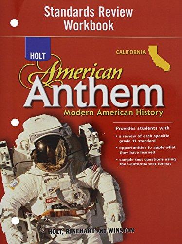 Book Holt American Anthem: Standard Review Workbook Grades 9-12 Modern American History free