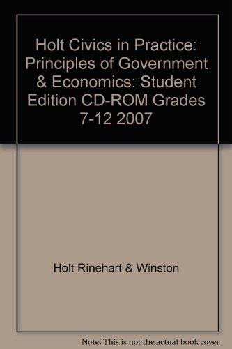 Book Civics In Practice: Principles Of Government & Economics: Student Edition Cd-rom 2007 free