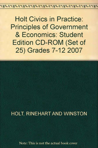 Book Civics In Practice: Principles Of Government & Economics: Student Edition Cd-rom (set Of 25) 2007 free