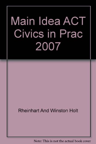 Book Civics in Practice: Principles of Government and Economics: Main Idea Activities free