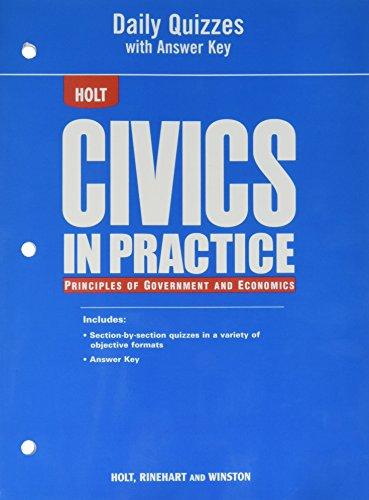 Book Civics in Practice: Principles of Government and Economics: Daily Quizzes with Answer Key free