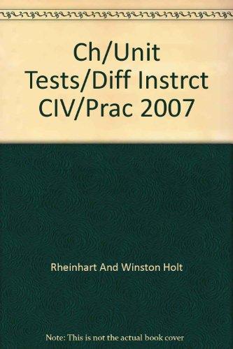 Book Civics in Practice: Principles of Government and Economics: Chapter and Unit Tests for Diff. Instruction with Answer Key free
