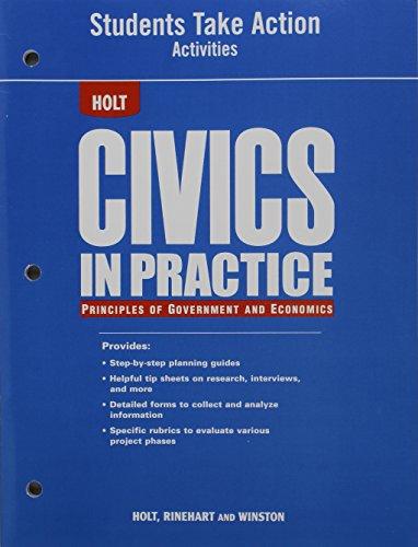 Book Civics In Practice Principles of Government and Economics Students Take Action Activities free