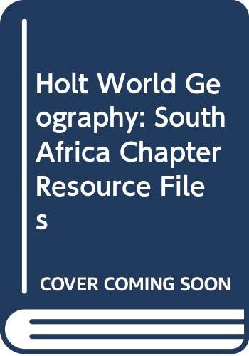 Book Holt World Geography: S AFRICA Chapter Resource Files free