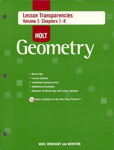 Book Holt Geometry Lesson Transparencies Vol 3 Chapters 7-9 free