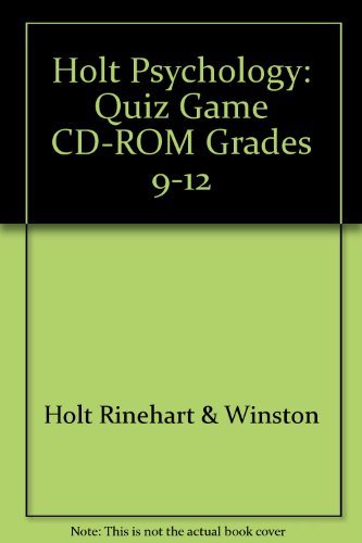 Book Holt Psychology: Principles In Practice: Quiz Game Cd-rom free