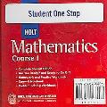 Book Student One Stop Holt Mathematics, Course 1 free