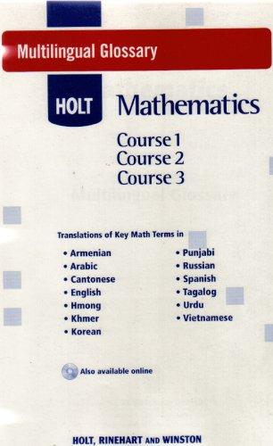 Book Holt McDougal Mathematics: Multilingual Glossary Courses 1-3 free
