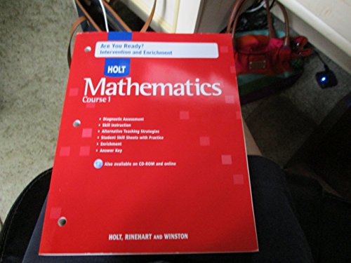 Book Holt Mathematics Course 1: Are You Ready? Intervention And Enrichment With Answer Key free