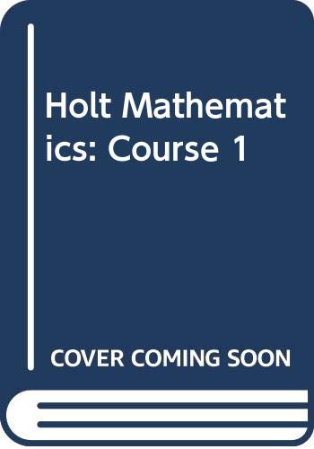 Book Holt Mathematics: Course 1- Solutions Key free