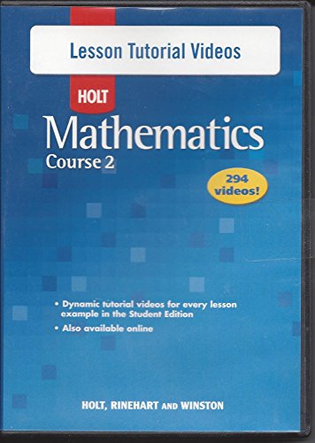 Book Holt Mathematics Course 2: Lesson Tutorial Videos Cd-rom free