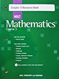 Book Holt Mathematics: Chapter 11 Resources Book with Answers Course 3 free