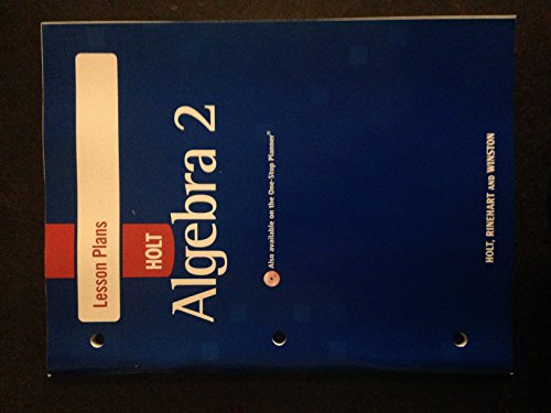 Book Holt Algebra 2: Lesson Plans free