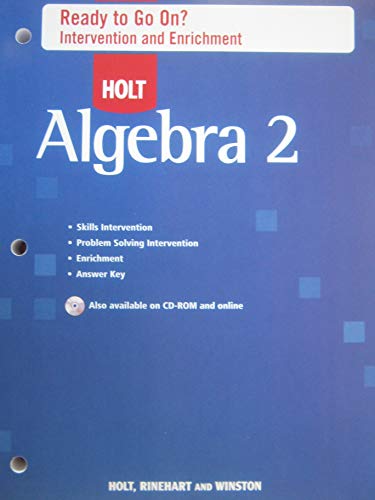 Book Holt Algebra 2: Ready to Go On? Intervention and Enrichment free