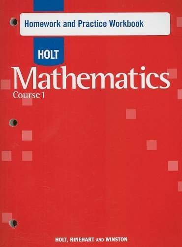 Book Homework/practice Workbook T/g Holt Math Cs 3 2007 free