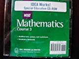 Book Idea Works! CD-R Holt Math CS 3 2007 (Holt Mathematics Course 3) free