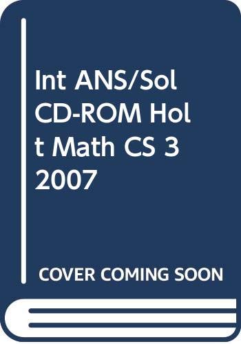 Book Holt Mathematics Course 3: Interactive Answers and Solutions CD-ROM free