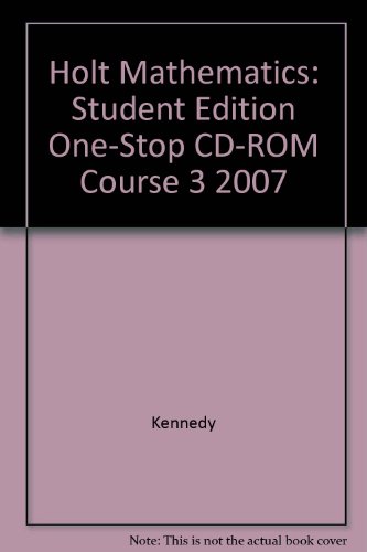 Book Holt Mathematics Course 3: Student One-Stop CD-ROM 2007 free