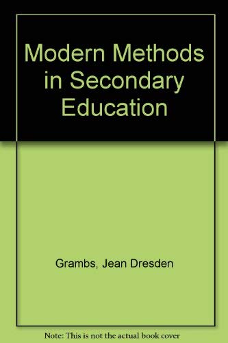 Book Modern Methods In Secondary Education free