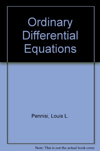 Book Elements of ordinary differential equations free