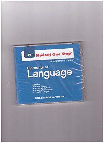 Book Elements of Literature: One Stop Planner with Test Generator and State Specific Resources CDROM Grade 6 Introductory Course free