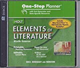 Book Elements of Literature: One Stop Planner with Test Generator and State Specific Resources CDROM Grade 12 Sixth Course free