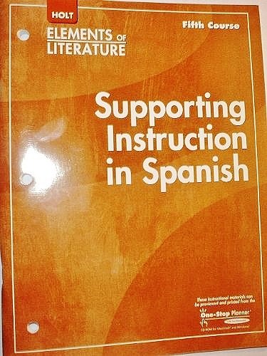 Book Supporting Instruction in Spanish (Elements of Literature, 5th Course, Grade 11) free