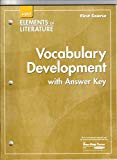 Book Holt Elements of Literature, Vocabulary Development with Answer Key, First Course Grade 7 free