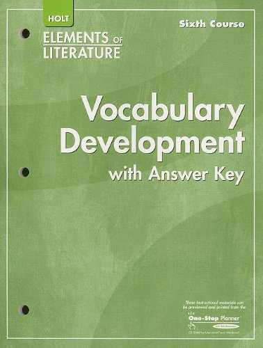 Book Elements of Literature: Vocubulary Development Sixth Course free