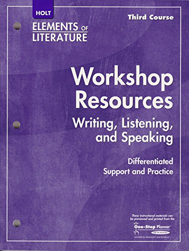 Book Elements of Literature: Workshop Resources Third Course free