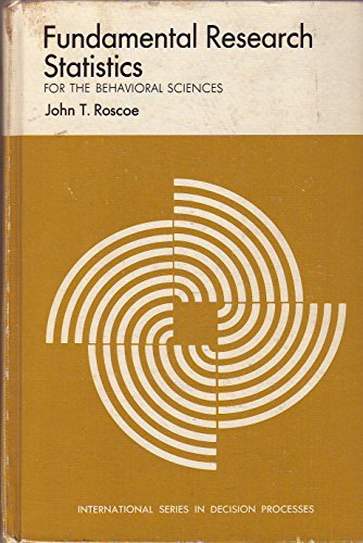 Book Fundamental research statistics for the behavioral sciences (International series in decision processes) free