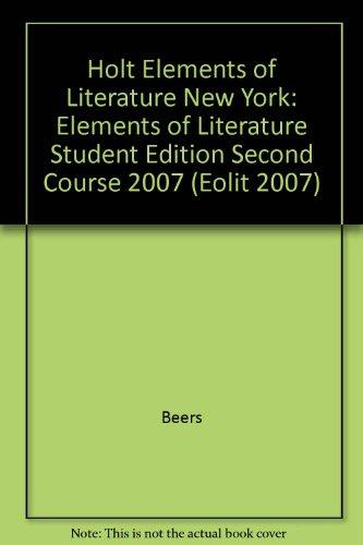 Book Elements of Literature New York: Elements of Literature Student Edition Second Course 2007 free