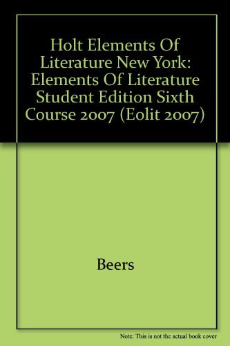 Book Elements of Literature: Elements of Literature Student Edition Sixth Course 2007 free