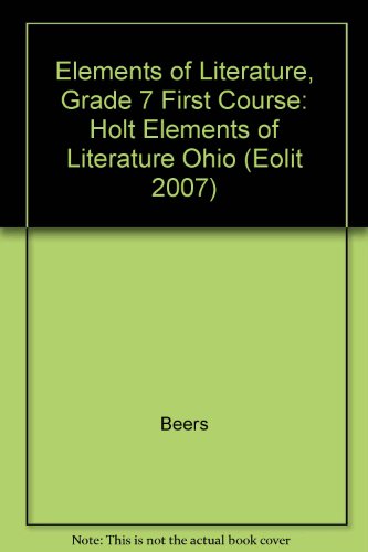 Book Elements Of Literature Ohio: Elements Of Literature Student Edition First Course 2007 free
