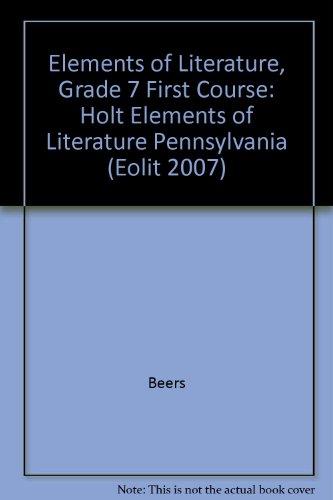 Book Elements of Literature Pennsylvania: Elements of Literature Student Edition First Course 2007 free